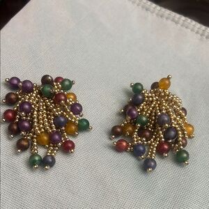 Elegant Multicolor Beaded Earrings